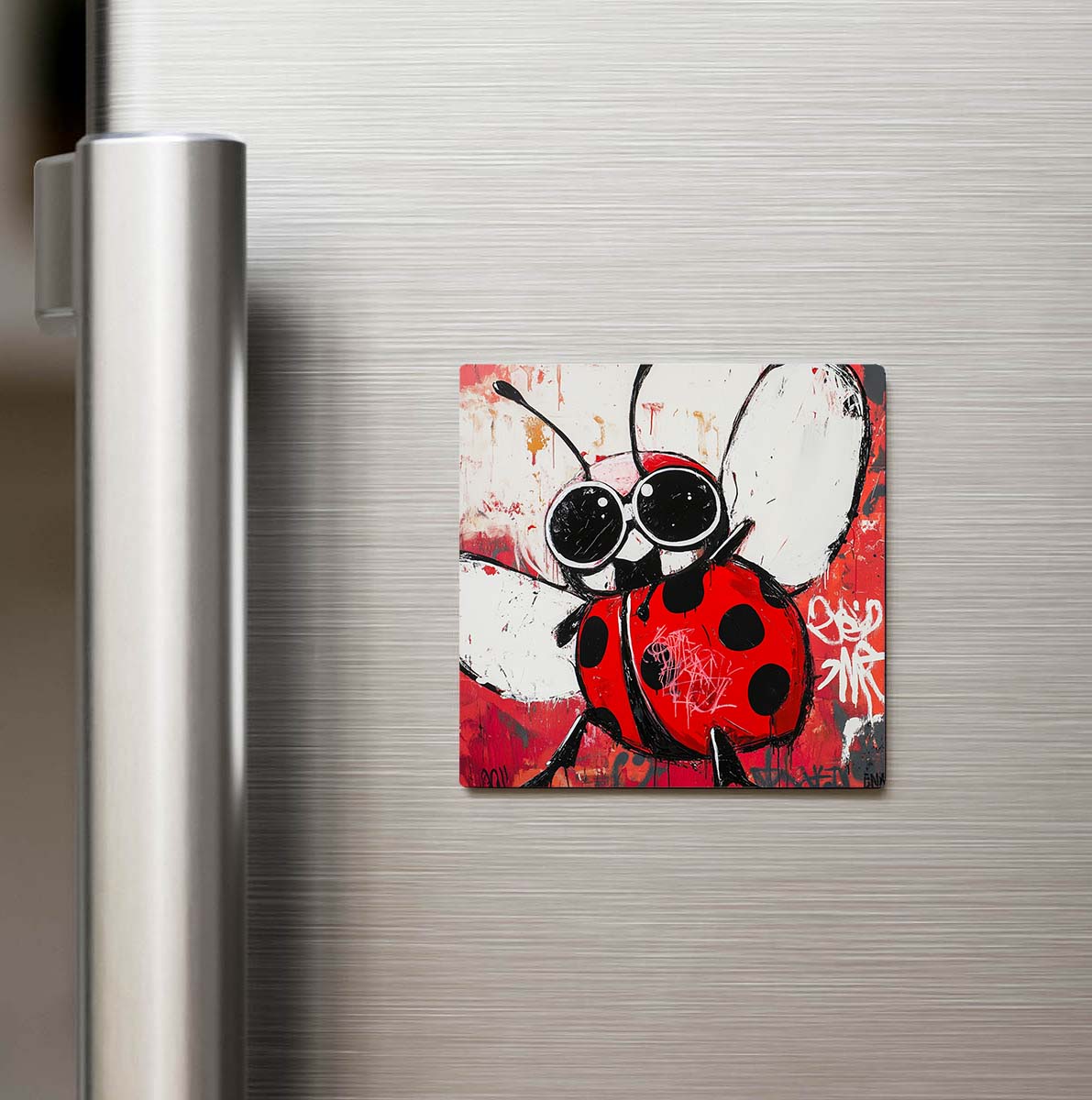 Ladybug - Uğur Böceği - Güneş Gözlüklü Style - Buzdolap Magneti