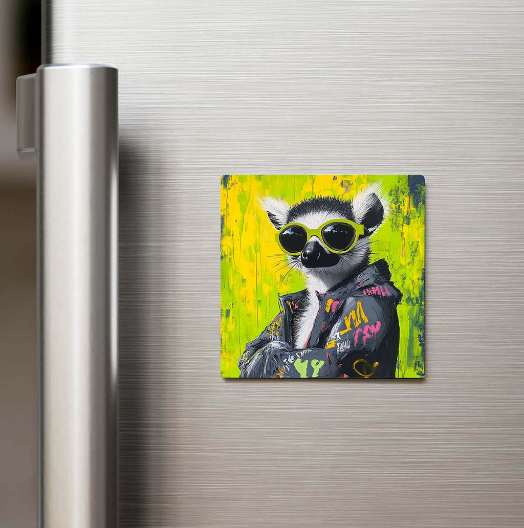 Lemur - Lemur - Güneş Gözlüklü Style - Buzdolap Magneti