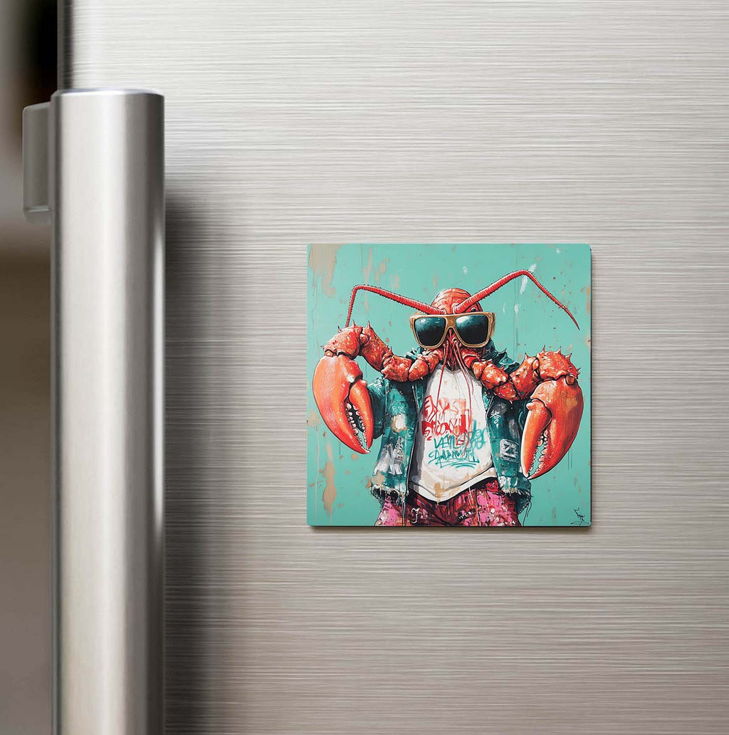 Lobster - Istakoz - Güneş Gözlüklü Style - Buzdolap Magneti