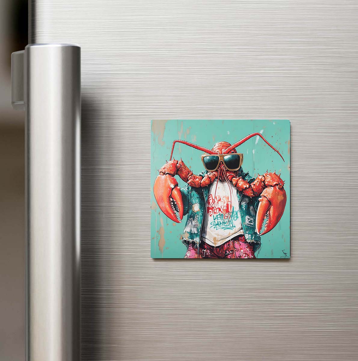 Lobster - Istakoz - Güneş Gözlüklü Style - Buzdolap Magneti