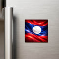 Laos – Laos – Abstract Ülke Bayraklı Buzdolap Magneti