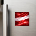 Letonya – Latvia – Abstract Ülke Bayraklı Buzdolap Magneti