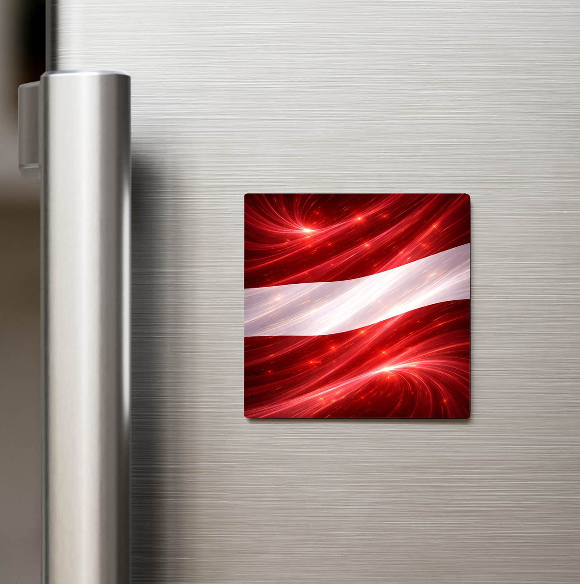 Letonya – Latvia – Abstract Ülke Bayraklı Buzdolap Magneti