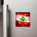 Lübnan – Lebanon – Abstract Ülke Bayraklı Buzdolap Magneti