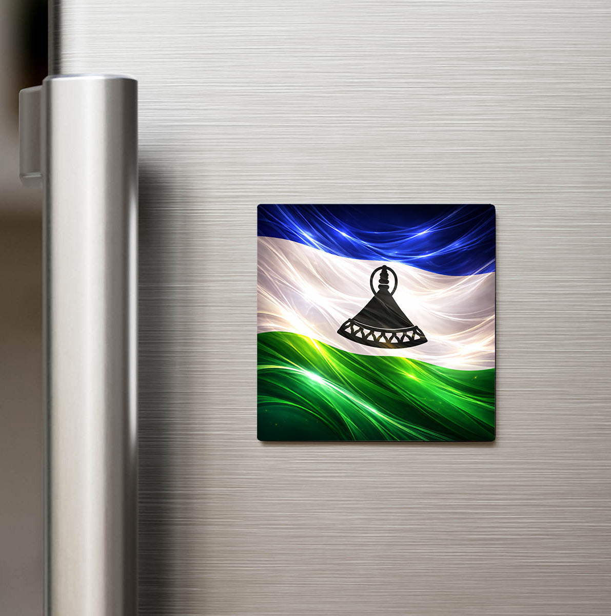 Lesotho – Lesotho – Abstract Ülke Bayraklı Buzdolap Magneti