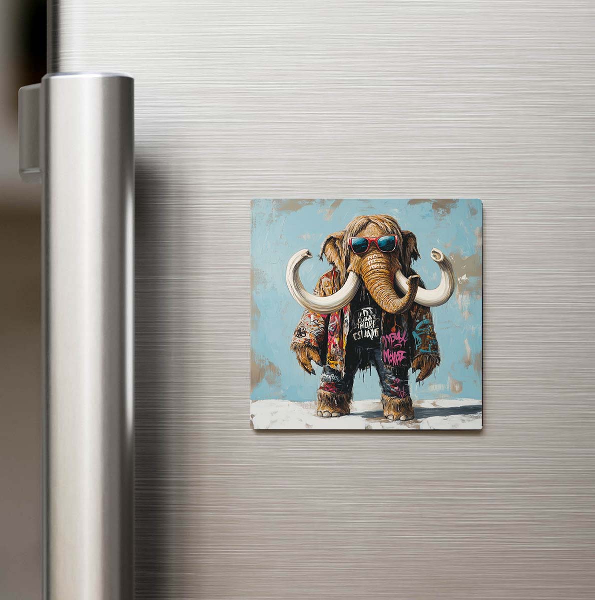 Mammoth - Mamut - Güneş Gözlüklü Style - Buzdolap Magneti