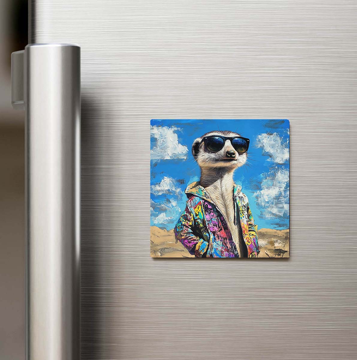 Meerkat - Mirket - Güneş Gözlüklü Style - Buzdolap Magneti