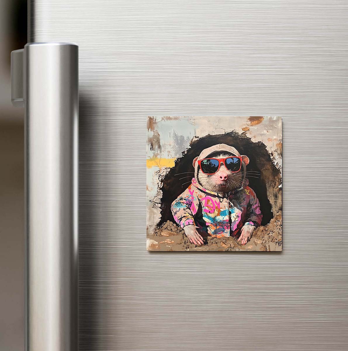 Mole - Köstebek - Güneş Gözlüklü Style - Buzdolap Magneti