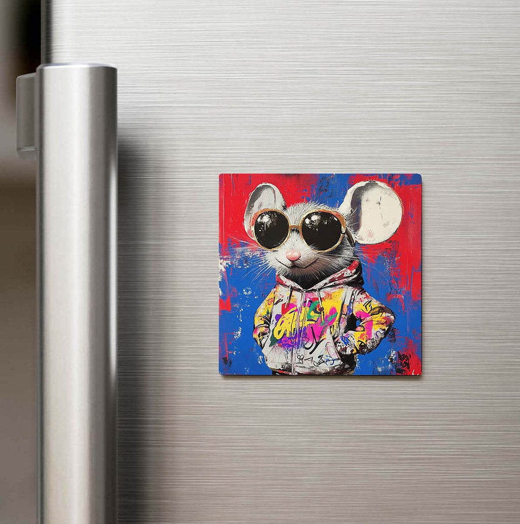 Mouse - Fare - Güneş Gözlüklü Style - Buzdolap Magneti