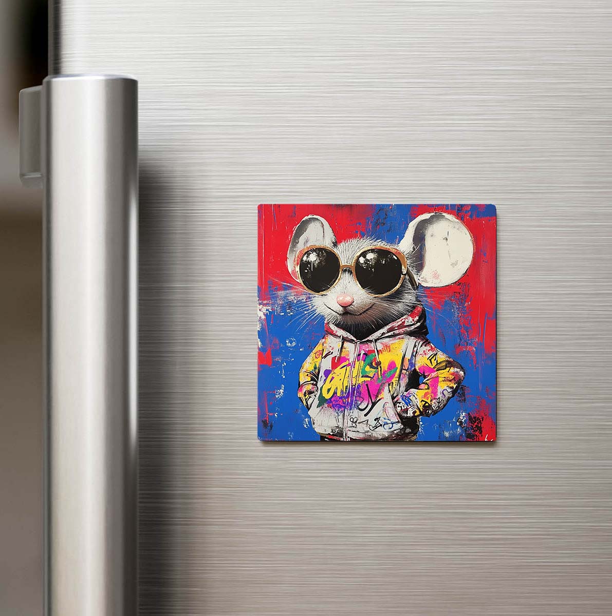 Mouse - Fare - Güneş Gözlüklü Style - Buzdolap Magneti
