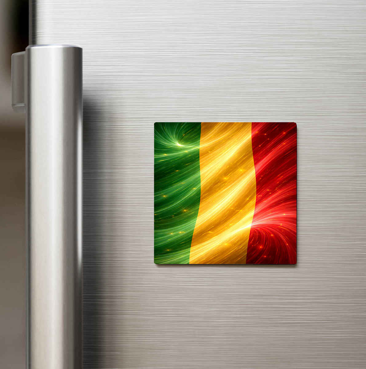 Mali – Mali – Abstract Ülke Bayraklı Buzdolap Magneti