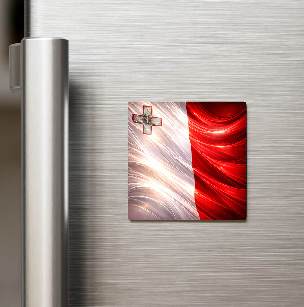 Malta – Malta – Abstract Ülke Bayraklı Buzdolap Magneti