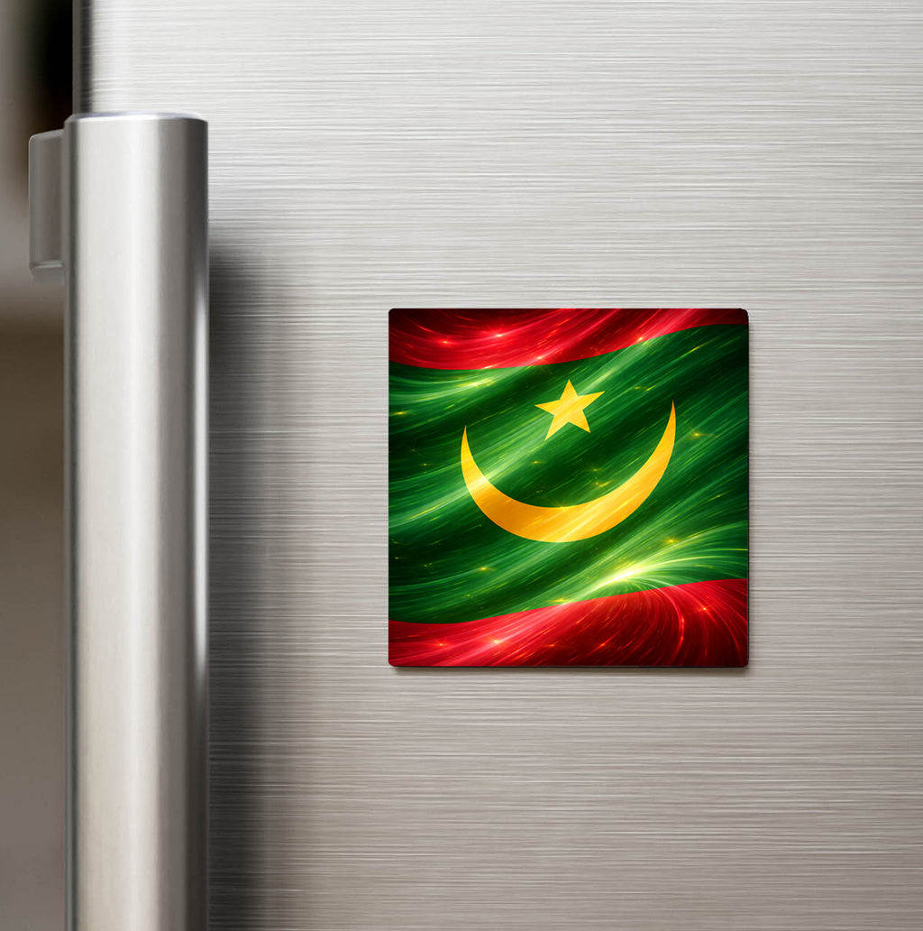 Moritanya – Mauritania – Abstract Ülke Bayraklı Buzdolap Magneti