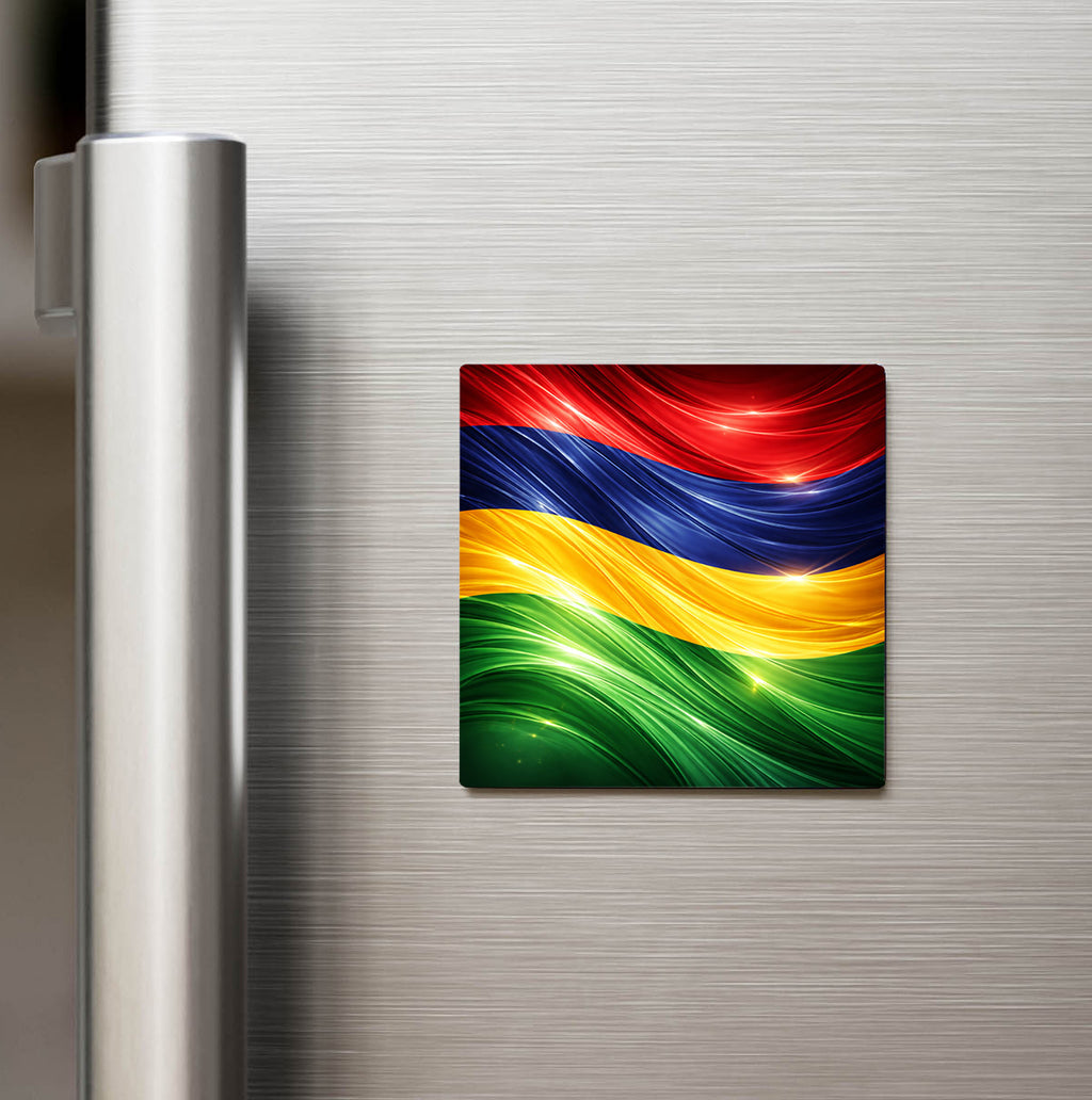 Mauritius – Mauritius – Abstract Ülke Bayraklı Buzdolap Magneti