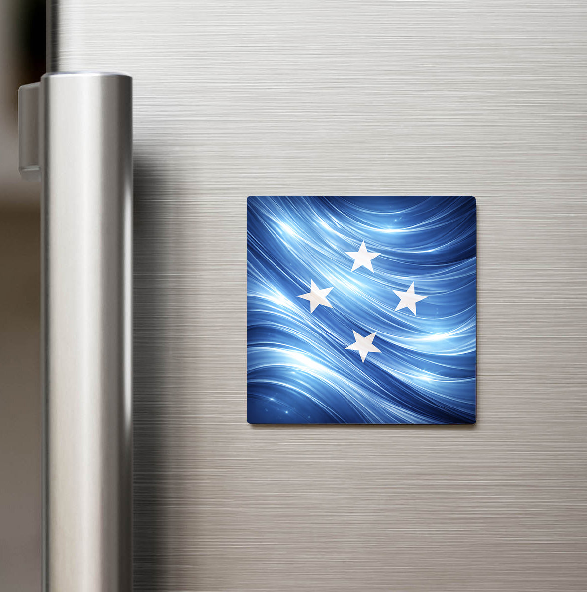 Mikronezya – Micronesia – Abstract Ülke Bayraklı Buzdolap Magneti