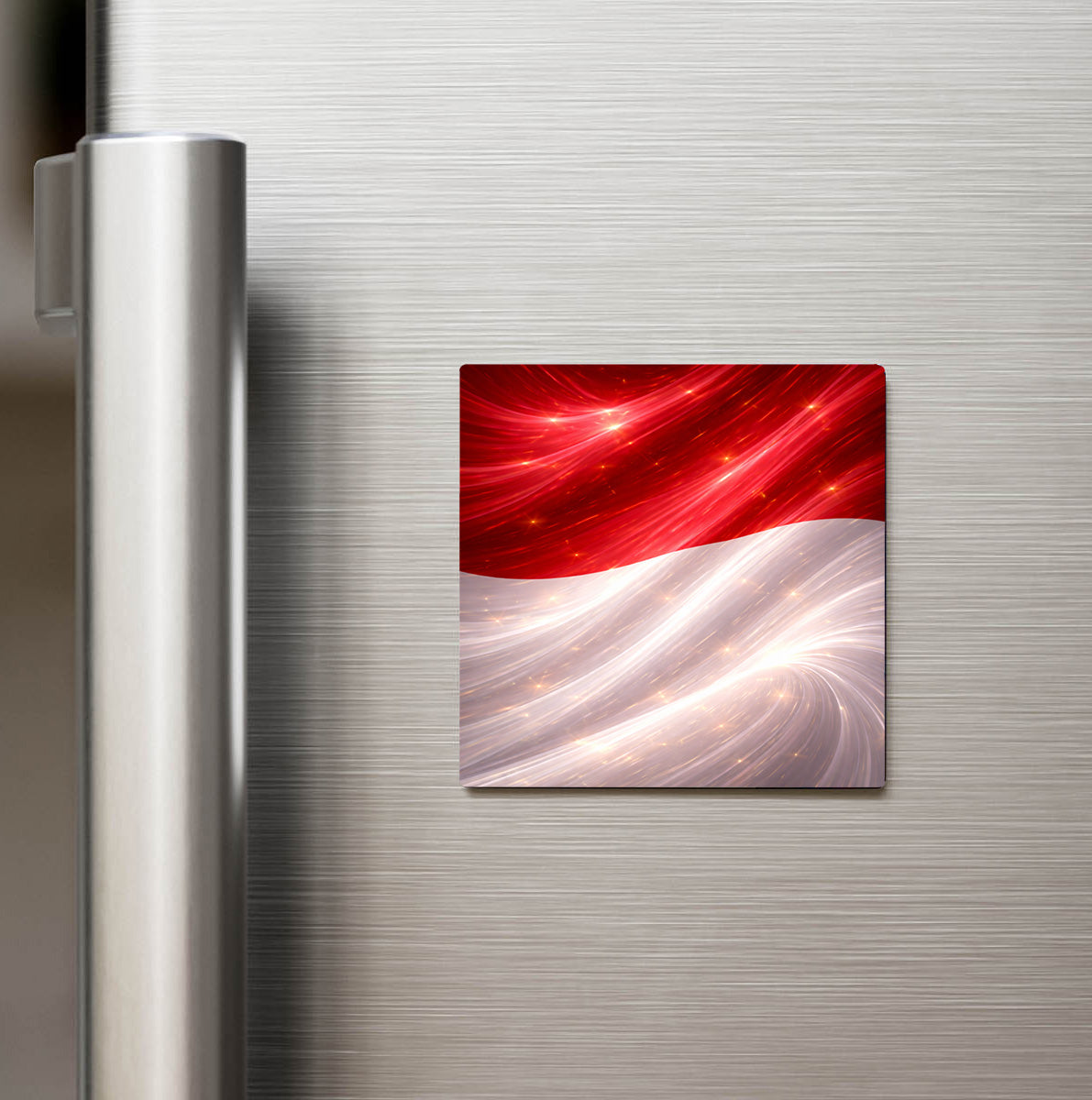 Monako – Monaco – Abstract Ülke Bayraklı Buzdolap Magneti