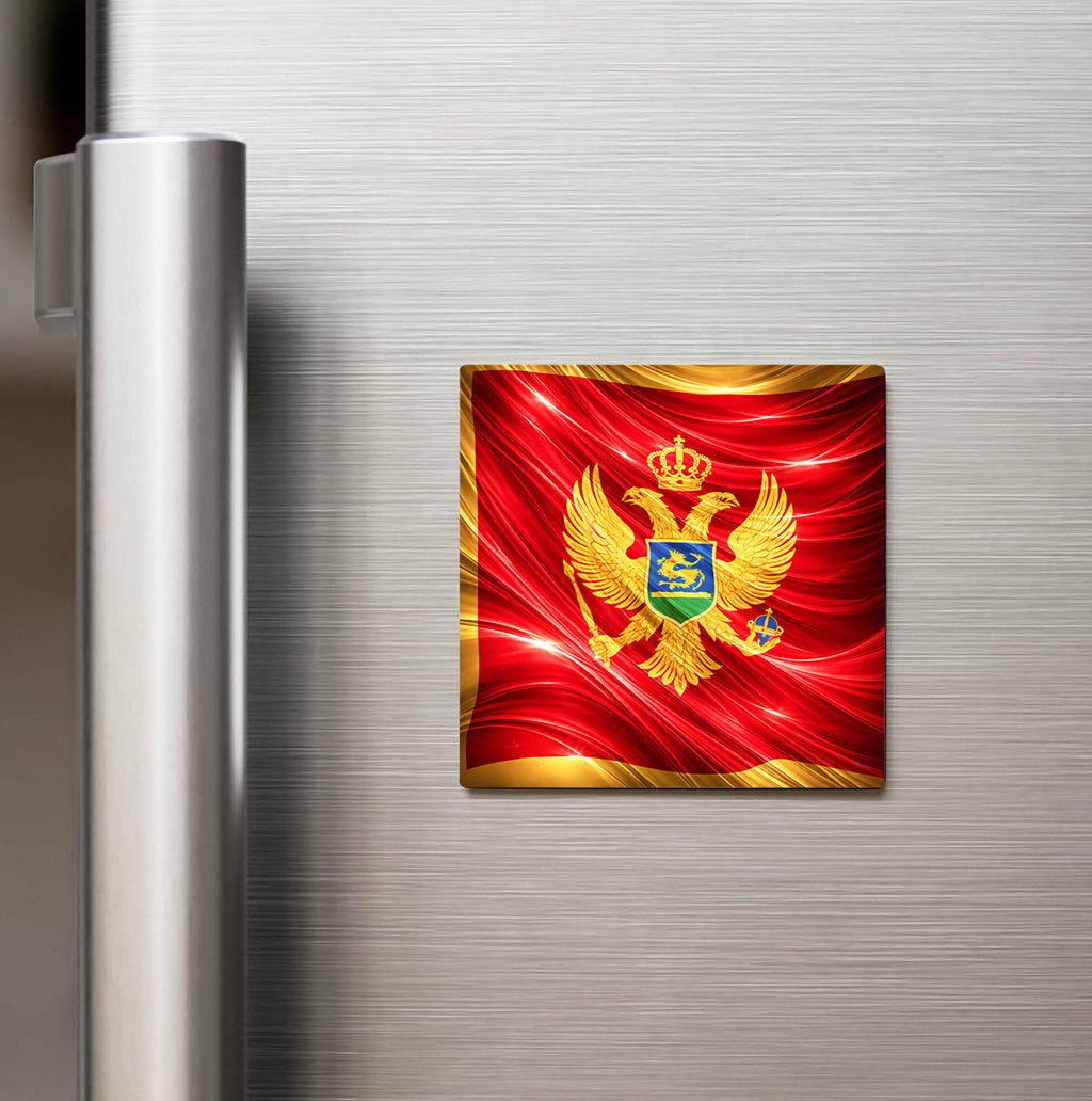 Karadağ – Montenegro – Abstract Ülke Bayraklı Buzdolap Magneti
