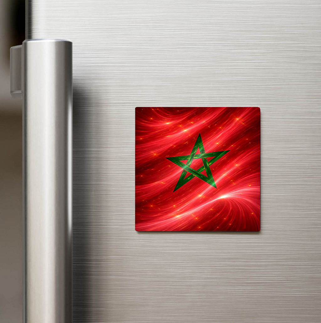 Fas – Morocco – Abstract Ülke Bayraklı Buzdolap Magneti