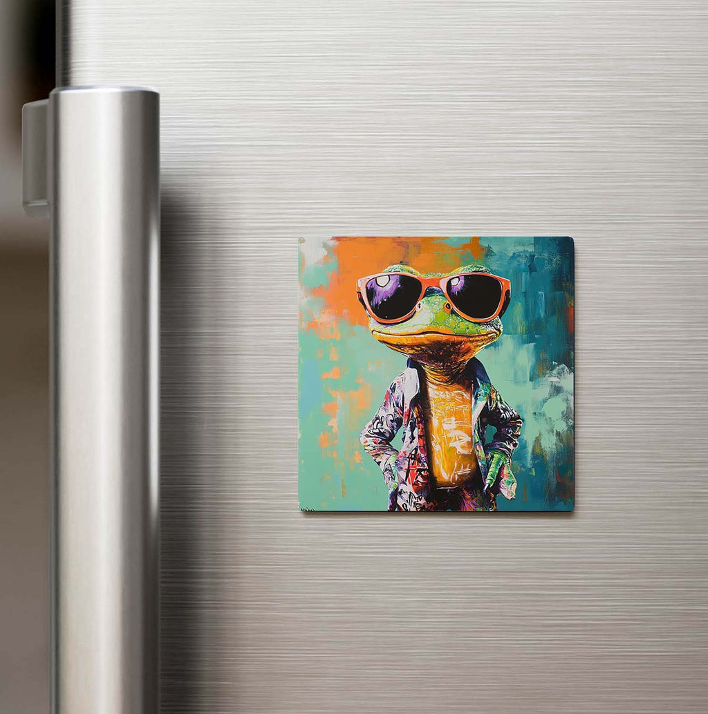 Newt - Semender - Güneş Gözlüklü Style - Buzdolap Magneti