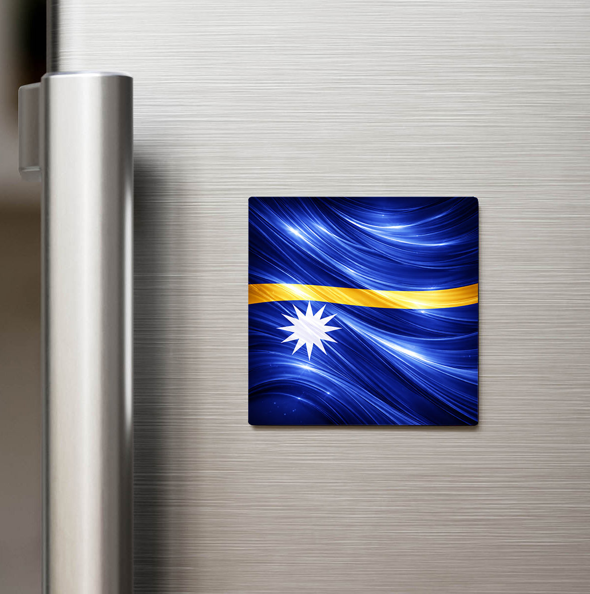 Nauru – Nauru – Abstract Ülke Bayraklı Buzdolap Magneti