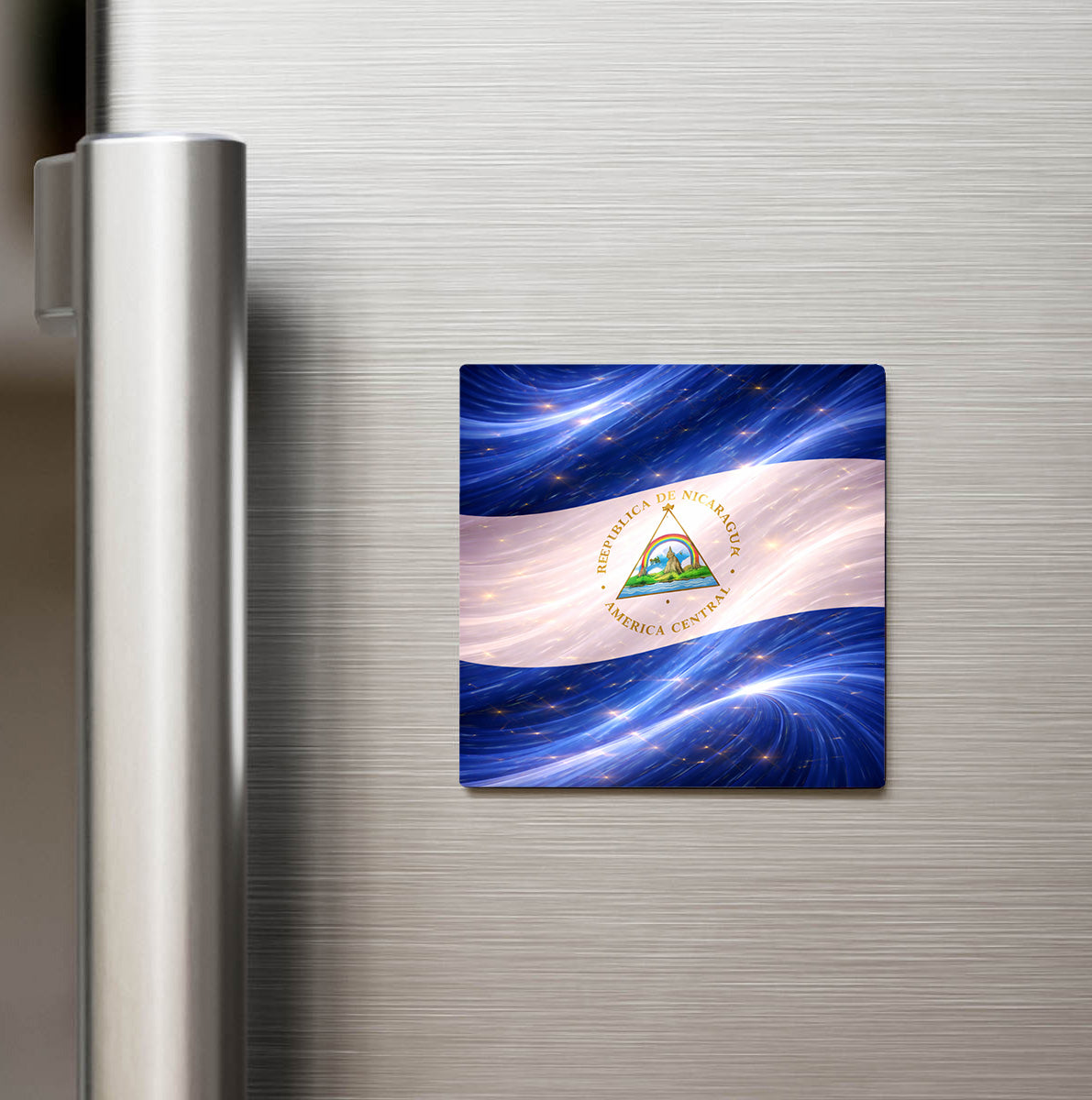 Nikaragua – Nicaragua – Abstract Ülke Bayraklı Buzdolap Magneti