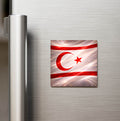 Kuzey Kıbrıs – North Cyprus – Abstract Ülke Bayraklı Buzdolap Magneti