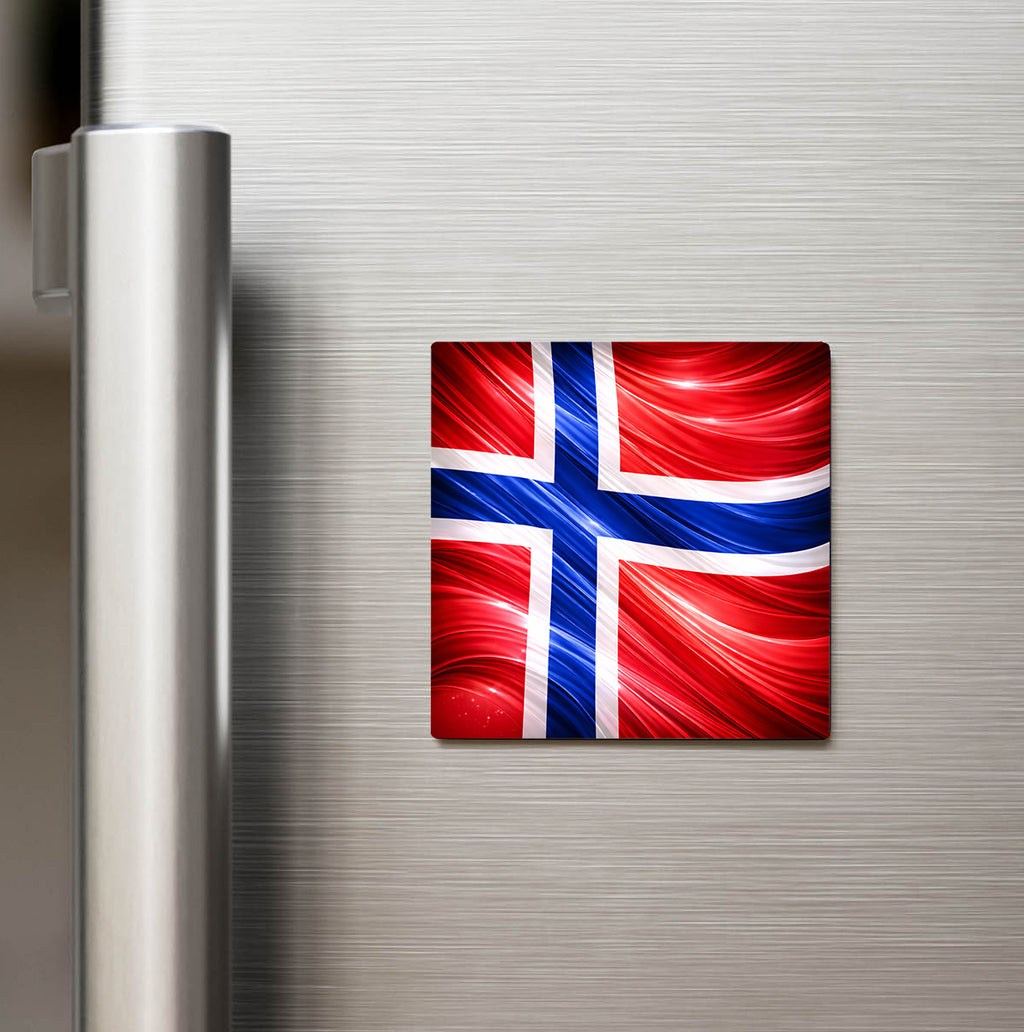 Norveç – Norway – Abstract Ülke Bayraklı Buzdolap Magneti