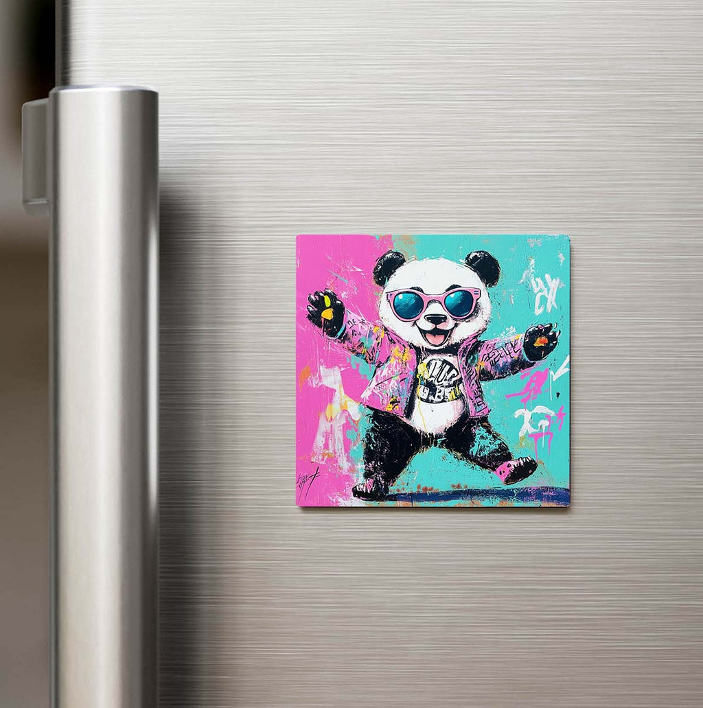 Panda - Panda - Güneş Gözlüklü Style - Buzdolap Magneti