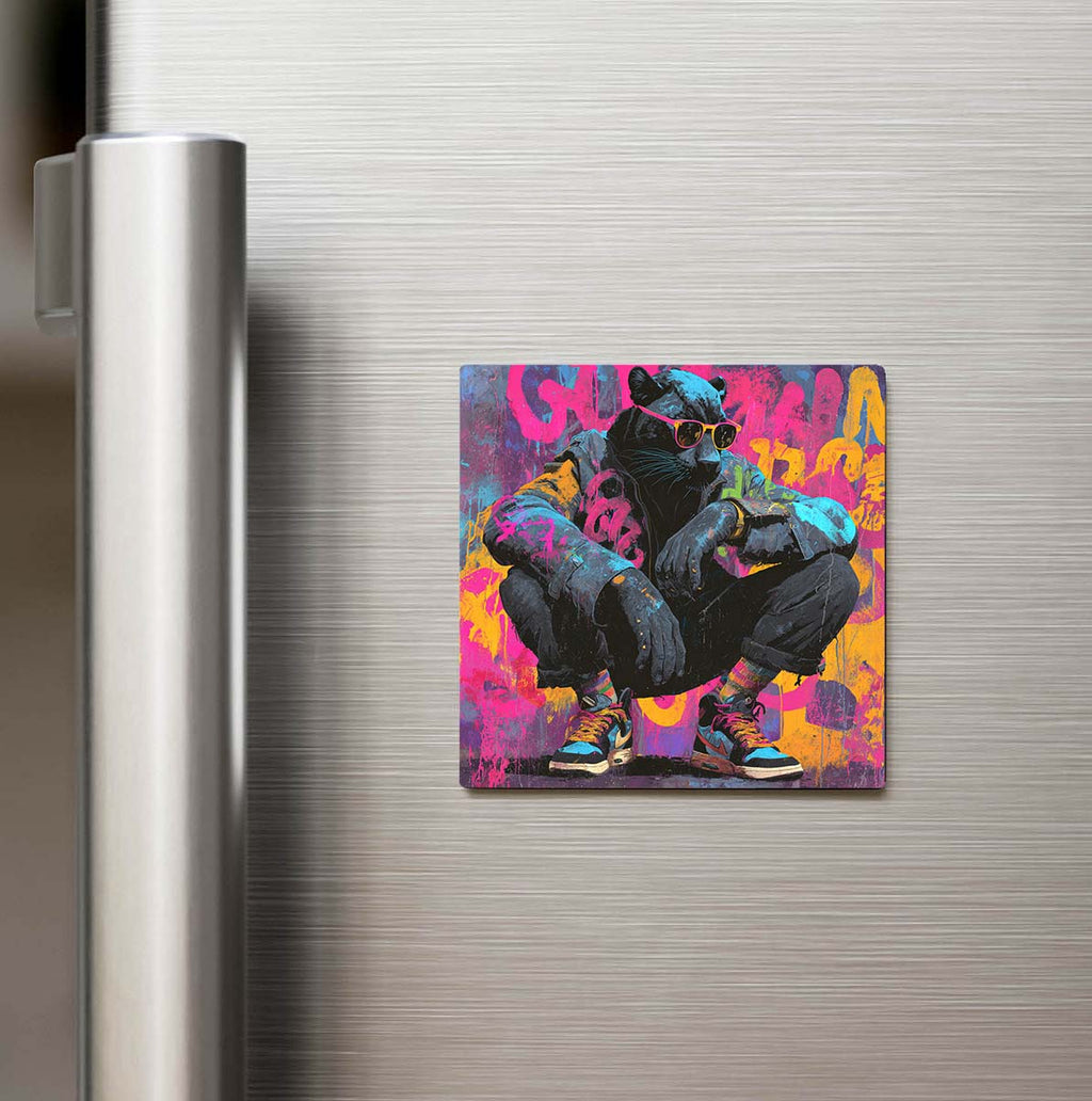 Panther - Panter - Güneş Gözlüklü Style - Buzdolap Magneti