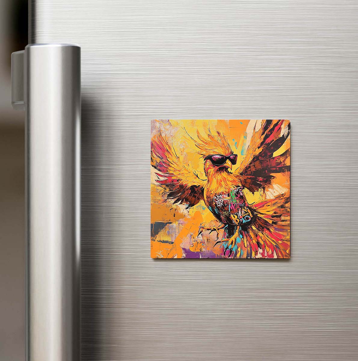 Phoenix - Anka Kuşu - Güneş Gözlüklü Style - Buzdolap Magneti