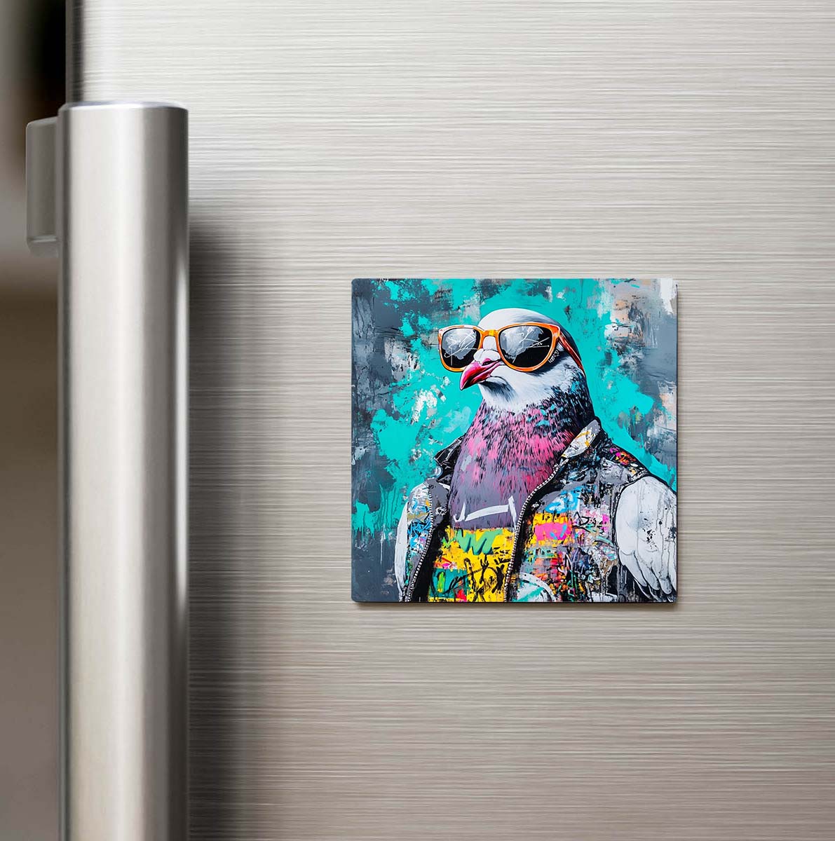 Pigeon - Güvercin - Güneş Gözlüklü Style - Buzdolap Magneti