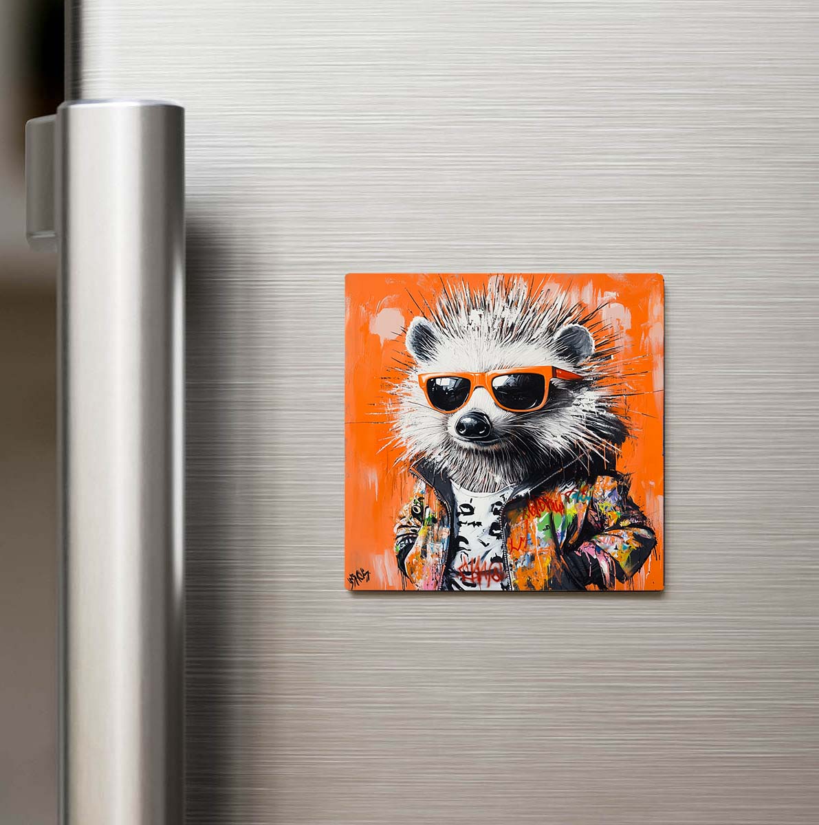 Porcupine - Kirpisi - Güneş Gözlüklü Style - Buzdolap Magneti