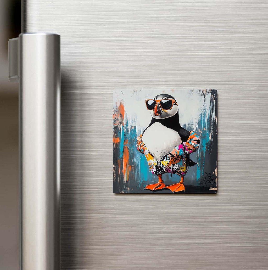 Puffin - Puffin - Güneş Gözlüklü Style - Buzdolap Magneti