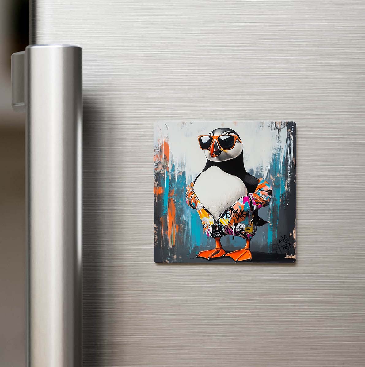 Puffin - Puffin - Güneş Gözlüklü Style - Buzdolap Magneti