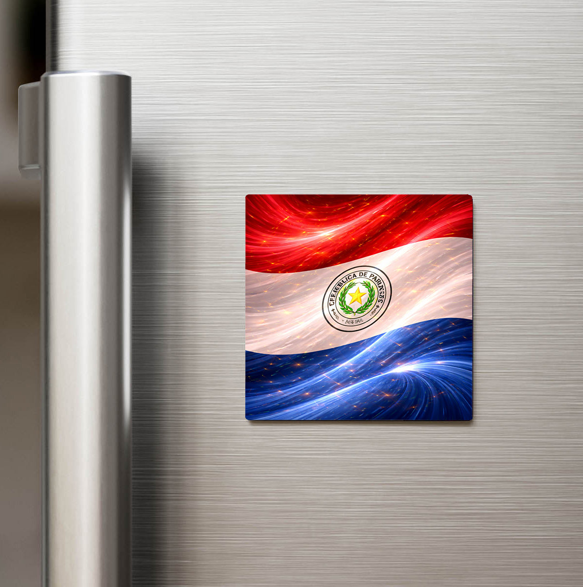 Paraguay – Paraguay – Abstract Ülke Bayraklı Buzdolap Magneti