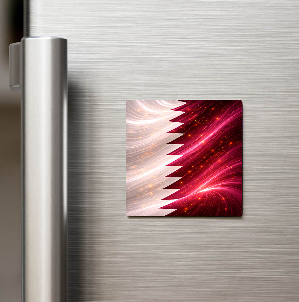 Katar – Qatar – Abstract Ülke Bayraklı Buzdolap Magneti