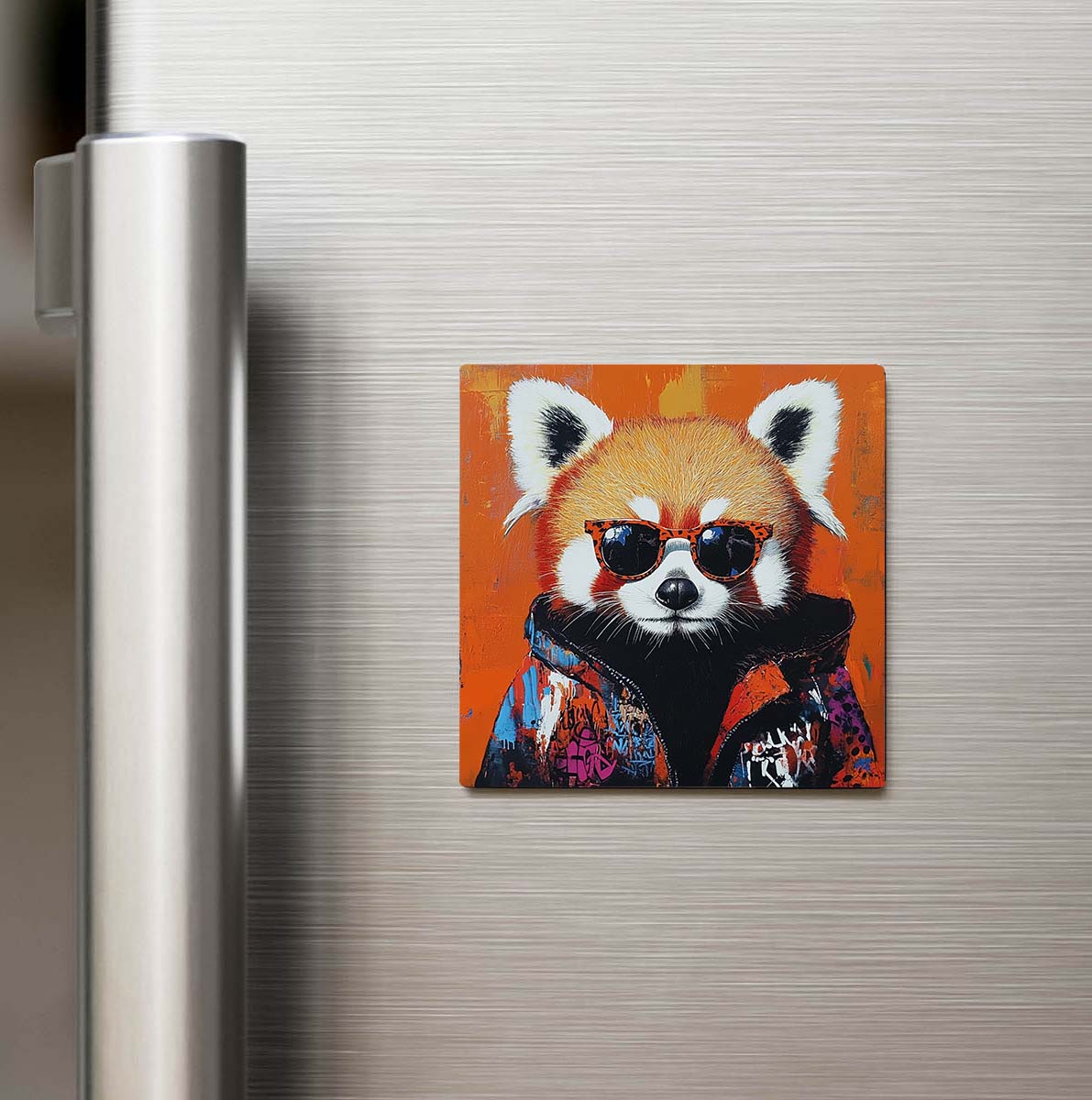 Red Panda - Kızıl Panda - Güneş Gözlüklü Style - Buzdolap Magneti