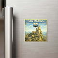 Retro San Marino San Marino Şehri Temalı Vintage Buzdolap Magneti