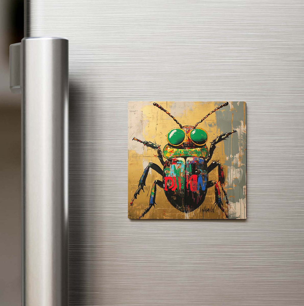Scarab Beetle - Scarab Böceği - Güneş Gözlüklü Style - Buzdolap Magneti