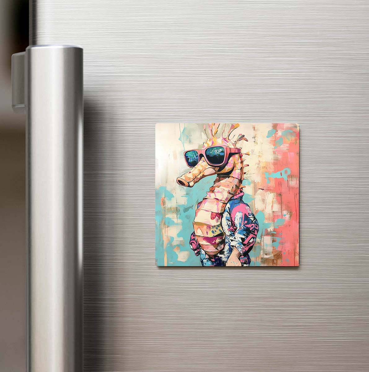 Seahorse - Denizatı - Güneş Gözlüklü Style - Buzdolap Magneti