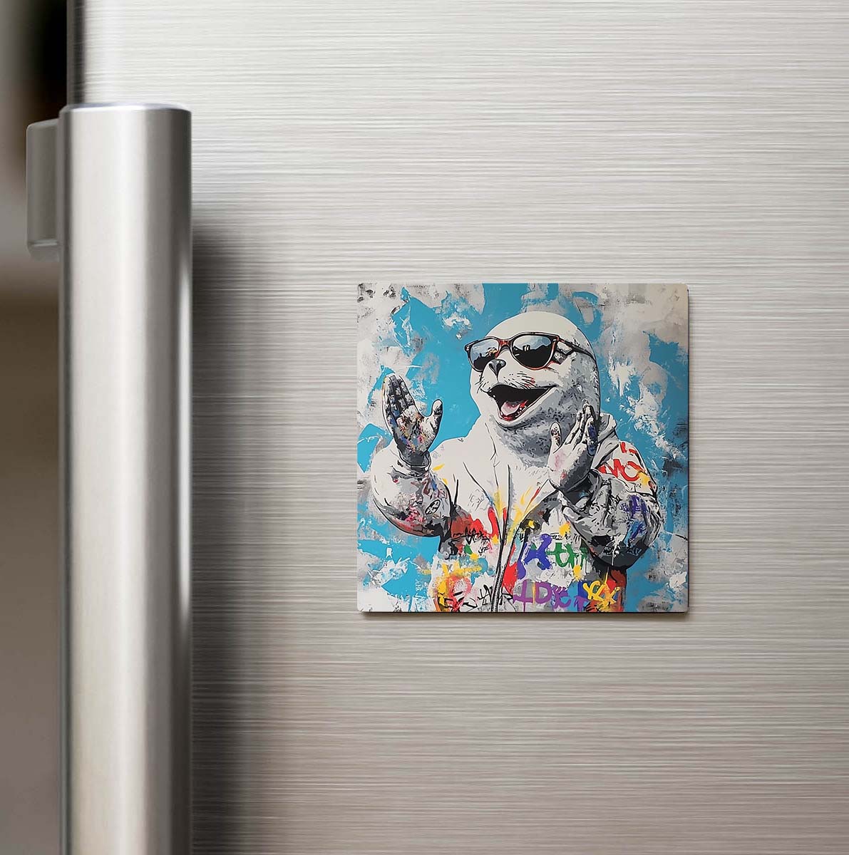 Seal - Fok - Güneş Gözlüklü Style - Buzdolap Magneti