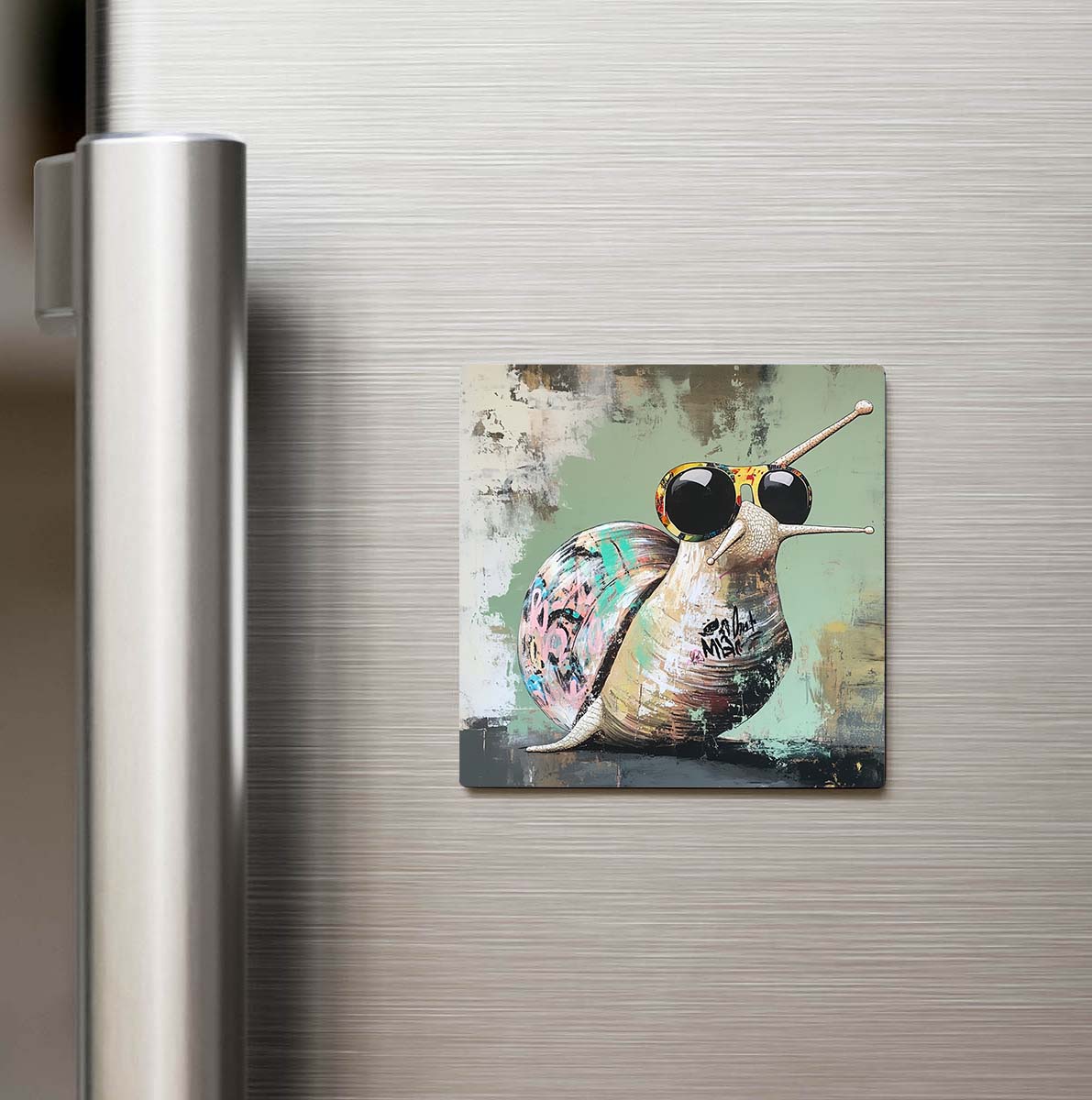 Snail - Salyangoz - Güneş Gözlüklü Style - Buzdolap Magneti