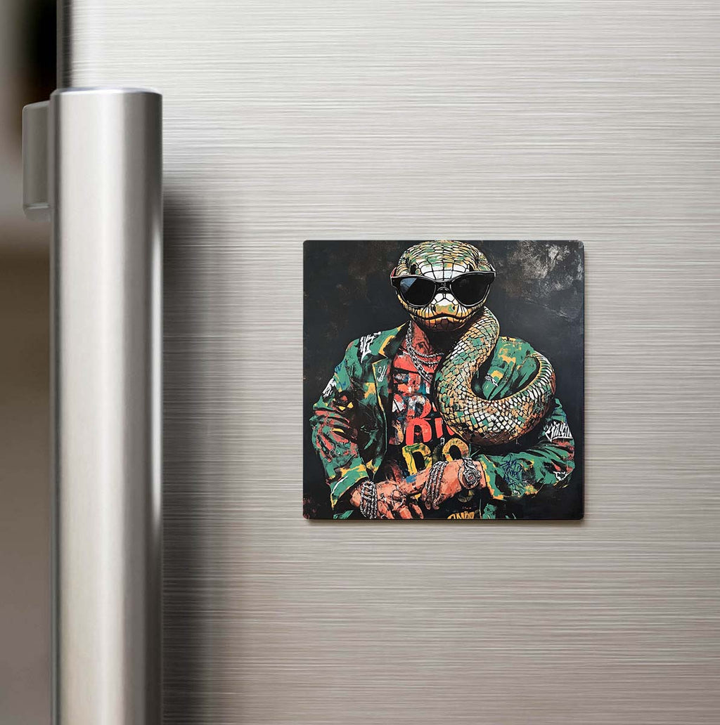 Snake - Yılan - Güneş Gözlüklü Style - Buzdolap Magneti