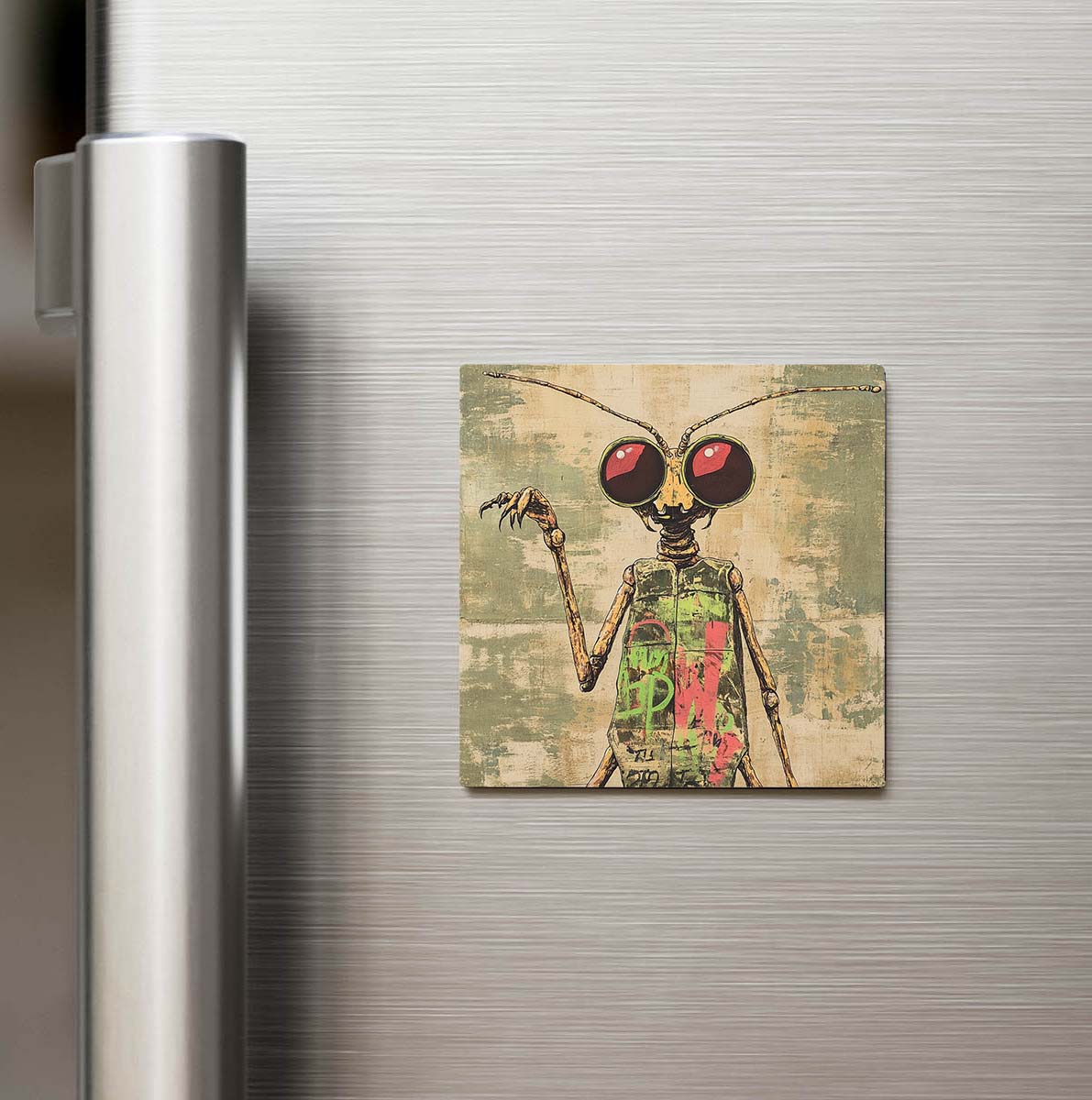 Stick Insect - Çubuk Böceği - Güneş Gözlüklü Style - Buzdolap Magneti