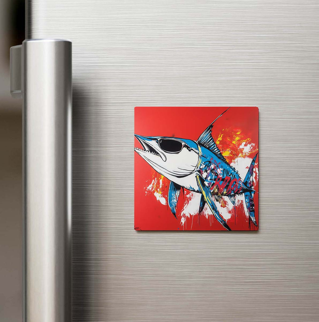 Swordfish - Kılıçbalığı - Güneş Gözlüklü Style - Buzdolap Magneti