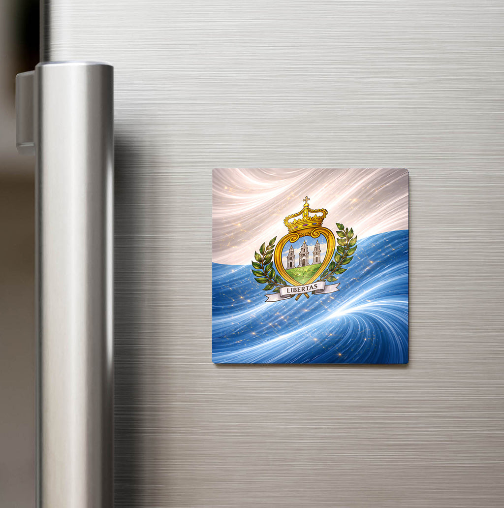 San Marino – San Marino – Abstract Ülke Bayraklı Buzdolap Magneti