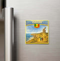 Retro Senegal Dakar Şehri Temalı Vintage Buzdolap Magneti