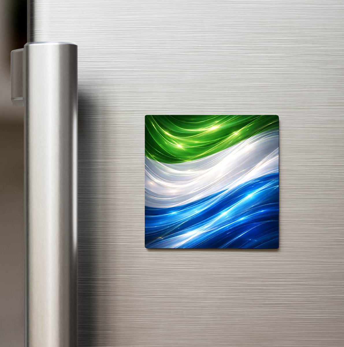 Sierra Leone – Sierra Leone – Abstract Ülke Bayraklı Buzdolap Magneti