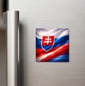 Slovakya – Slovakia – Abstract Ülke Bayraklı Buzdolap Magneti