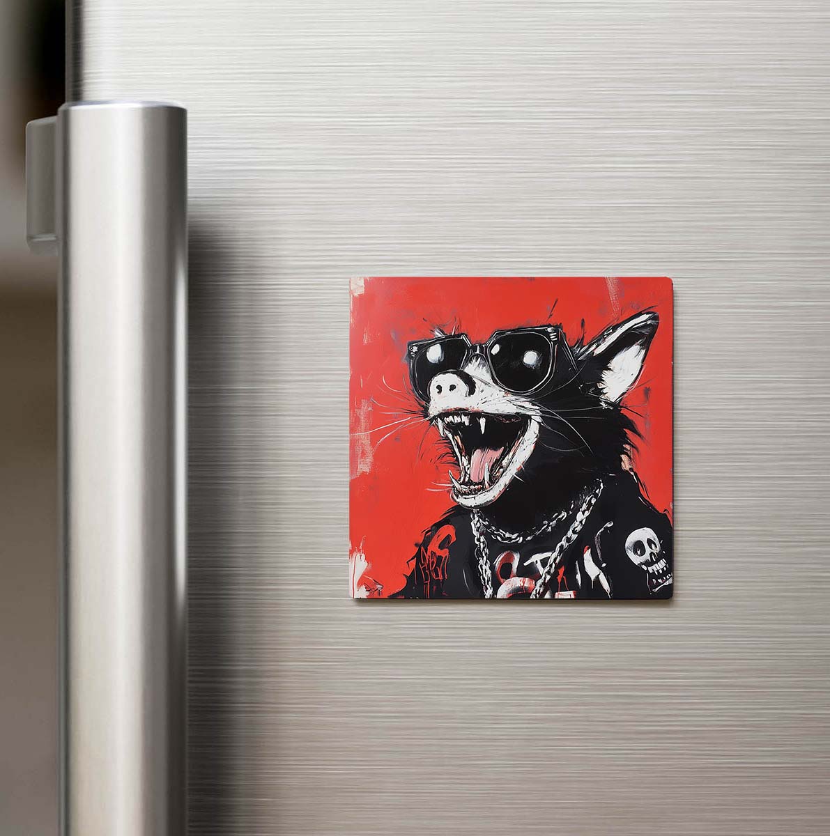 Tasmanian - Tazmanya Canavarı - Güneş Gözlüklü Style - Buzdolap Magneti